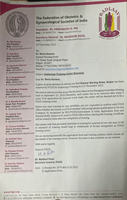 Gynaecological Societies of India